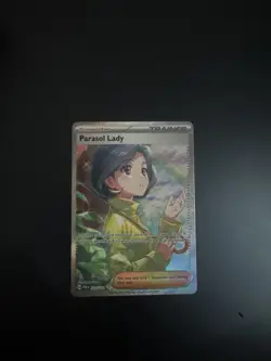 Pokemon TCG Parasol Lady Trainer SAR Paradox Rift 255/182 Near Mint Condition - Image 1