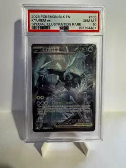 2025 Pokemon Black Bolt Kyurem ex Special Illustration Rare #165/086 PSA 10 - Image 1