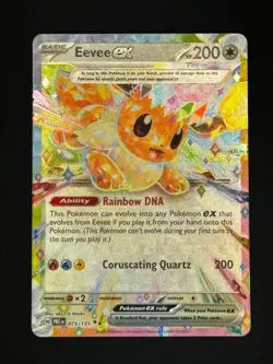 Pokemon Eevee ex 075/131 Sv: Prismatic Evolutions Holo (NM) - Image 1