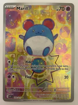 Pokemon Marill 232/217 ASC Illustration Rare Full Art Holo Basic 70 HP - Image 1
