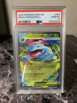 2025 Pokemon TCG Mega Venusaur ex Double Rare 003/132 PSA 10 GEM MINT! - Image 1