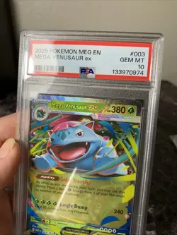 2025 Pokemon TCG Mega Venusaur ex Double Rare 003/132 PSA 10 GEM MINT! - Image 3