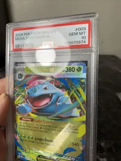 2025 Pokemon TCG Mega Venusaur ex Double Rare 003/132 PSA 10 GEM MINT! - Image 4