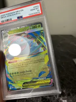 2025 Pokemon TCG Mega Venusaur ex Double Rare 003/132 PSA 10 GEM MINT! - Image 5