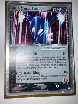 Pokemon Rockets Holo Sneasel EX Team Rocket Returns Ultra Rare #103/109 - Image 1