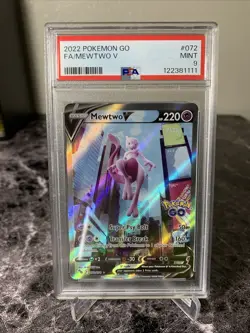 2022 Pokemon GO Mewtwo V 072/078 Full Art Ultra Rare Holo PSA 9 MINT! - Image 1