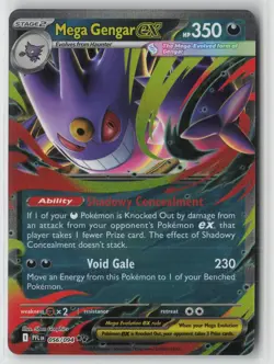 Mega Gengar ex 056/094 Double Rare Phantasmal Flames Pokemon Holo Near Mint - Image 1