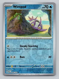 Reverse Holo Wimpod 048/182 Common Paradox Rift Pokemon - Image 1