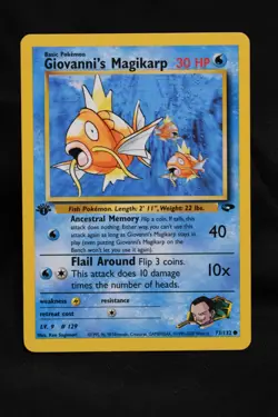 Giovanni's Magikarp 1st Edition 73/132 LP Gym Challenge Common Pokemon TCG - Image 1