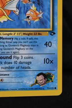 Giovanni's Magikarp 1st Edition 73/132 LP Gym Challenge Common Pokemon TCG - Image 4