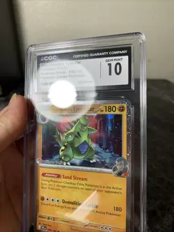 2025 Pokemon Team Rocket's Tyranitar Pokemon Center 096/182 CGC 10 GEM MINT! - Image 3