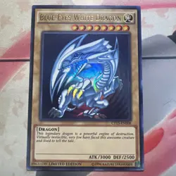 *** BLUE-EYES WHITE DRAGON *** HOLOGRAPHIC (ORIGINAL ART) CT13-EN008 YUGIOH! - Image 1