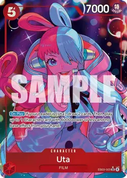 Uta (003) (Alt Art) SR Extra Booster: One Piece Heroines Edition EB03-003 NM - Image 1