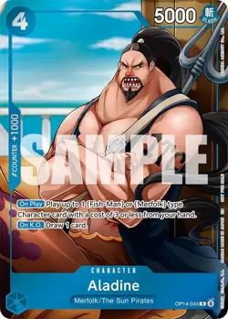 Aladine (Dash Pack) R The Azure Sea's Seven OP14-043 NM - Image 1