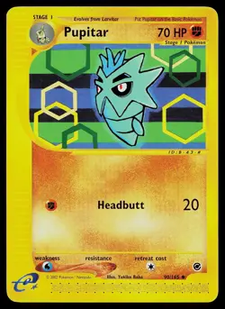 Pokemon Card - Pupitar Expedition Base Set 90/165 Uncommon - Image 1