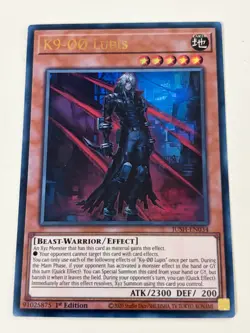 Yugioh - K9-00 Lupis x 3 - 1st Edition Ultra Rare NM - Free Holo Card - A - Image 2