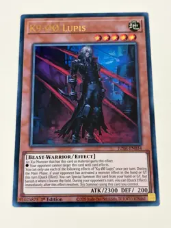Yugioh - K9-00 Lupis x 3 - 1st Edition Ultra Rare NM - Free Holo Card - A - Image 3