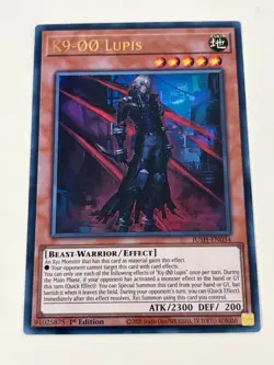 Yugioh - K9-00 Lupis x 3 - 1st Edition Ultra Rare NM - Free Holo Card - A - Image 4