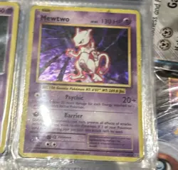 Pokemon TCG Mewtwo Psychic Holo Card English Standard Card Stock Collectible - Image 1