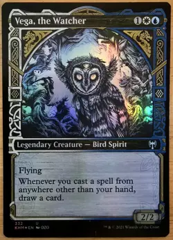 X 1 Vega, the Watcher Foil Showcase NM-M KHM 332 MTG Magic The Gathering - Image 2
