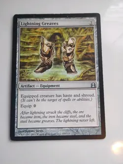 MTG Lightning Greaves Commander Regular HP/MP x1 - Image 1
