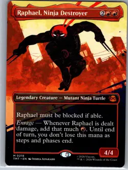 Raphael, Ninja Destroyer (Borderless) 218 TMNT - Magic The Gathering MTG - NM - Image 1
