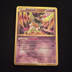 Pokemon Sigilyph Secret Rare Holo 118/116 Plasma Freeze 90 HP Card - Image 1
