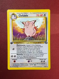 CLEFABLE 17/64 Jungle 1st EDITION NON-HOLO rare WOTC Pokemon TCG card NM+ - Image 1