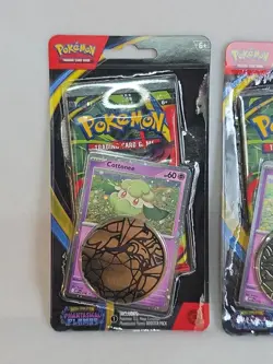 POKEMON TCG MEGA EVOLUTION PHANTASMAL FLAMES 3 SEALED BLISTER PACKS WHIMSICOTT - Image 2