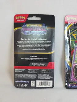 POKEMON TCG MEGA EVOLUTION PHANTASMAL FLAMES 3 SEALED BLISTER PACKS WHIMSICOTT - Image 3