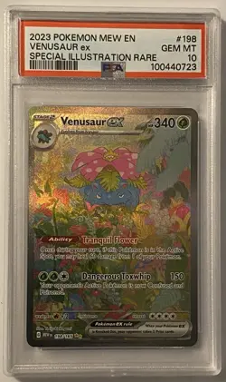 Pokemon Venusaur ex Scarlet & Violet 151 Holo Special Illustration Rare PSA 10 - Image 1