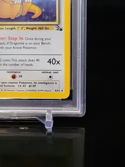 PSA 8! 1999 Pokemon Fossil 1st Edition Dragonite Holo 4/62 - Image 4