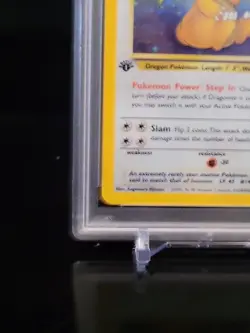 PSA 8! 1999 Pokemon Fossil 1st Edition Dragonite Holo 4/62 - Image 5