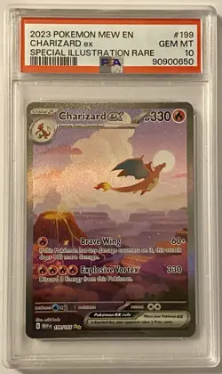 Pokemon Charizard ex #199 Special Illustration Rare PSA 10 Scarlet & Violet 151 - Image 1