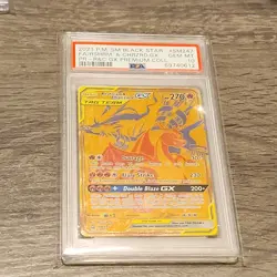 Pokemon Reshiram & Charizard GX SM247 SM Black Star Promo TAG TEAM Holo PSA 10 - Image 1