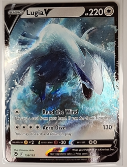 Lugia V 138/195 Silver Tempest Sword & Shield Ultra Rare Pokemon NM - Image 1