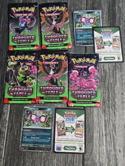 5 Pokemon Scarlet And Violet Shrouded Fable Sealed Packs READ DESCRIPTION! - Image 1