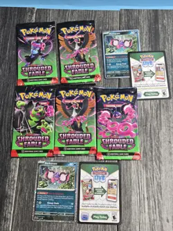 5 Pokemon Scarlet And Violet Shrouded Fable Sealed Packs READ DESCRIPTION! - Image 2