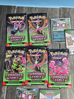 5 Pokemon Scarlet And Violet Shrouded Fable Sealed Packs READ DESCRIPTION! - Image 3
