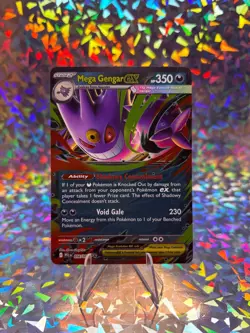 MEGA GENGAR EX 056/094 DOUBLE RARE PHANTASMAL FLAMES POKEMON LP - Image 1