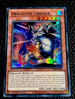 Dracotail Urgula JUSH-EN004 Yugioh 1st Edition Super Rare - Image 1