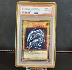 2024 YU-GI-OH! MP24-25TH ANV TIN: DUELING MIRRORS BLUE-EYES WHITE DRAGON PSA 10 - Image 1