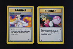 Blaine's Gamble 121/132 & Sabrinas Gaze 125/132 Non Holo Pokemon Card Gym Heroes - Image 1