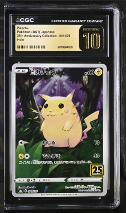 2021 Pikachu 001/028 25th Anniversary Set Pokemon Card Japanese CGC 10 Pristine - Image 1