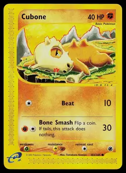 Pokemon Card - Cubone Expedition Base Set 103/165 Common - Image 1
