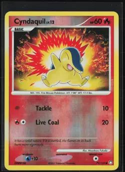 Cyndaquil 79/123 Common Mysterious Treasures Pokemon Reverse Holo MP - Image 1