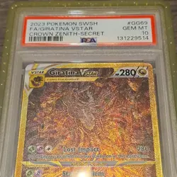 Pokemon Giratina VSTAR GG69 Crown Zenith Galarian Gallery Secret Rare PSA 10 - Image 2