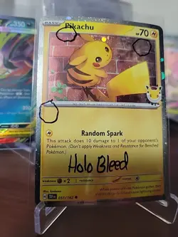Pikachu (Pokemon Day 2026) 051/162 2 Swirls Holo Bleed With Visable Swirl - Image 1