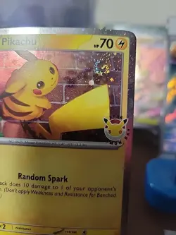 Pikachu (Pokemon Day 2026) 051/162 2 Swirls Holo Bleed With Visable Swirl - Image 2