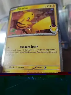 Pikachu (Pokemon Day 2026) 051/162 2 Swirls Holo Bleed With Visable Swirl - Image 4